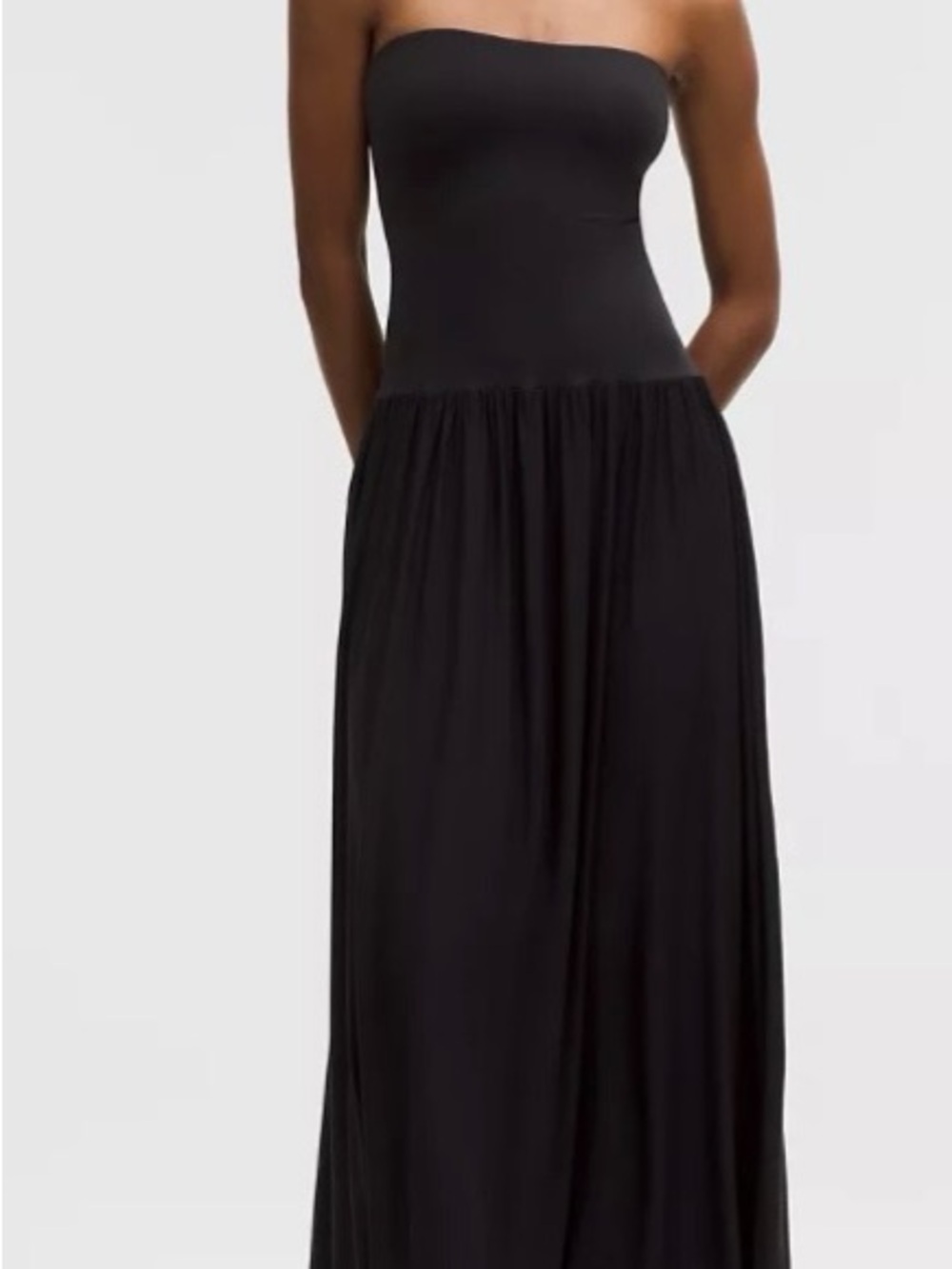 lululemon athletica 2-in-1 Maxi Dress. Size. L color. Black